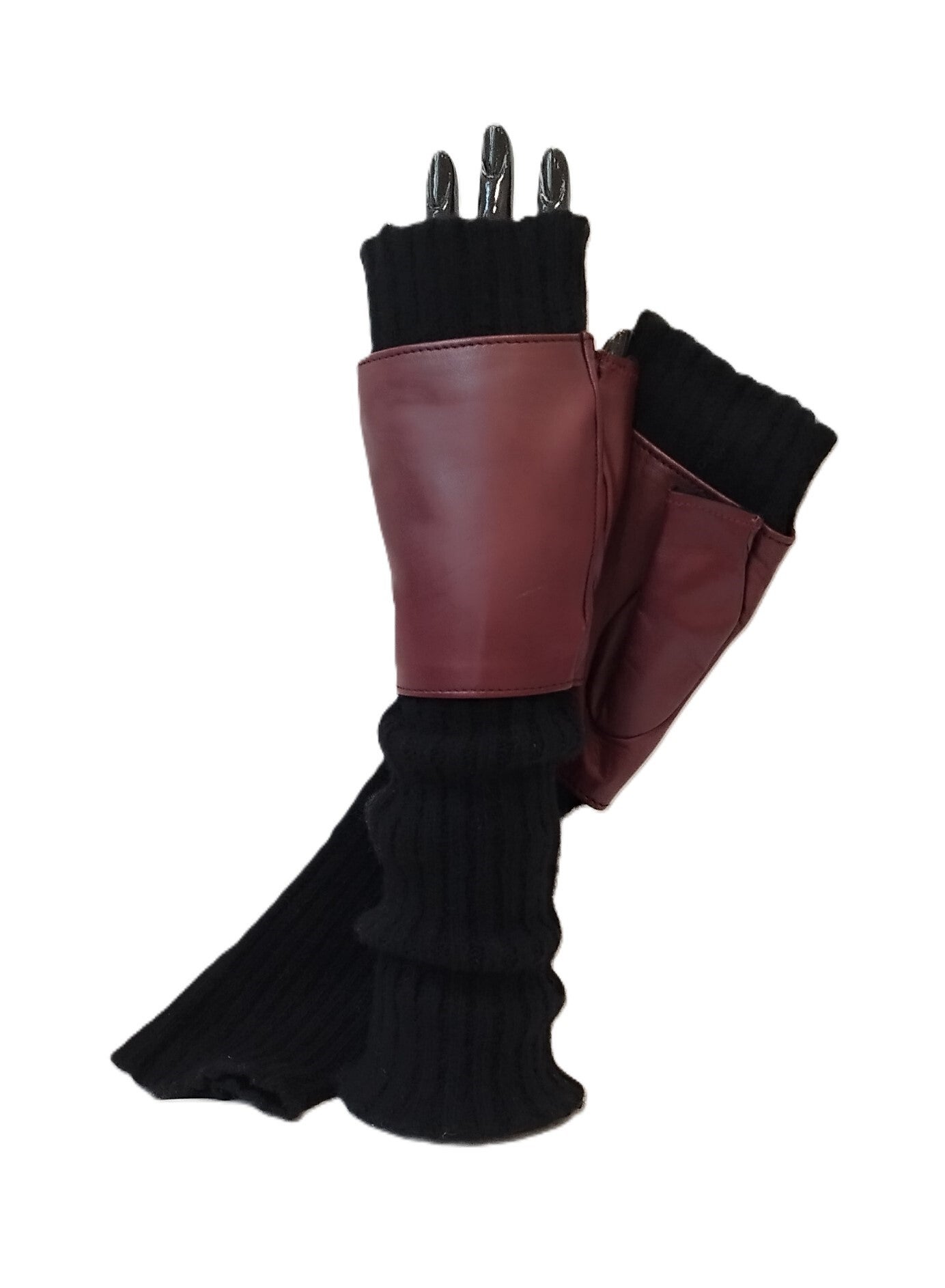 8BT Fingerless Cashmere and Leather | Sermoneta Gloves London