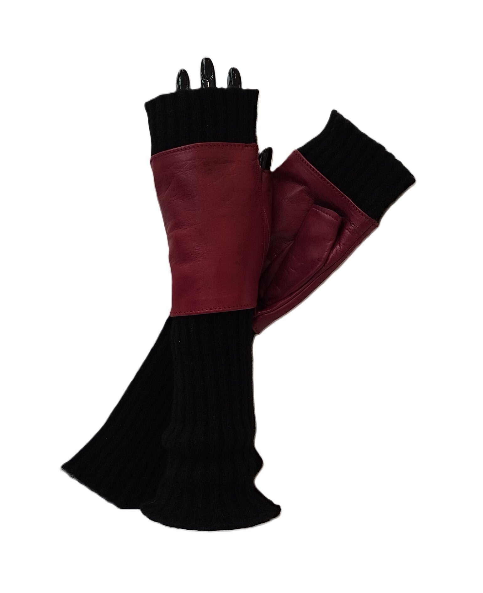 8BT Fingerless Cashmere and Leather | Sermoneta Gloves London